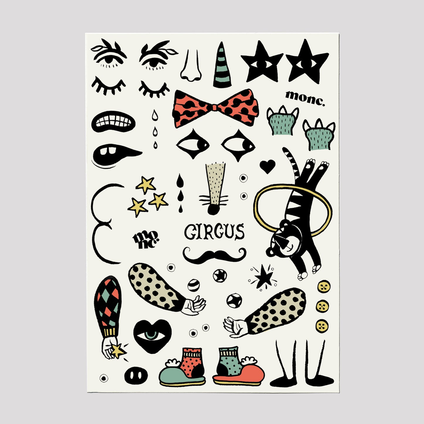 hanukkiah with tattoo sheet