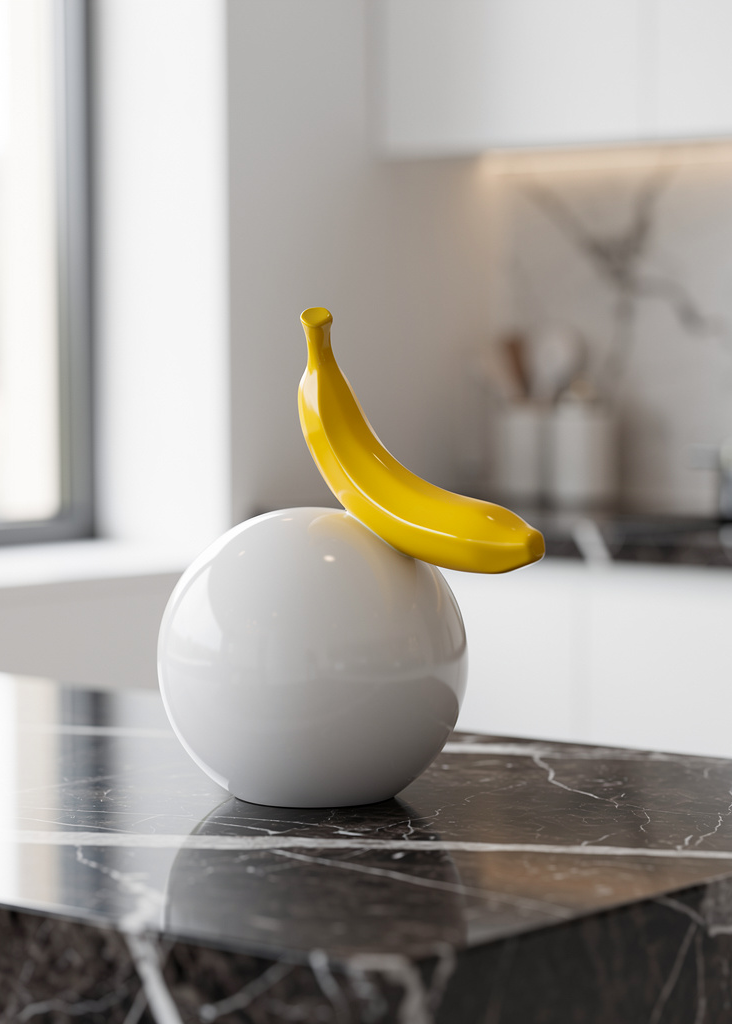 פסל בננה על כדור