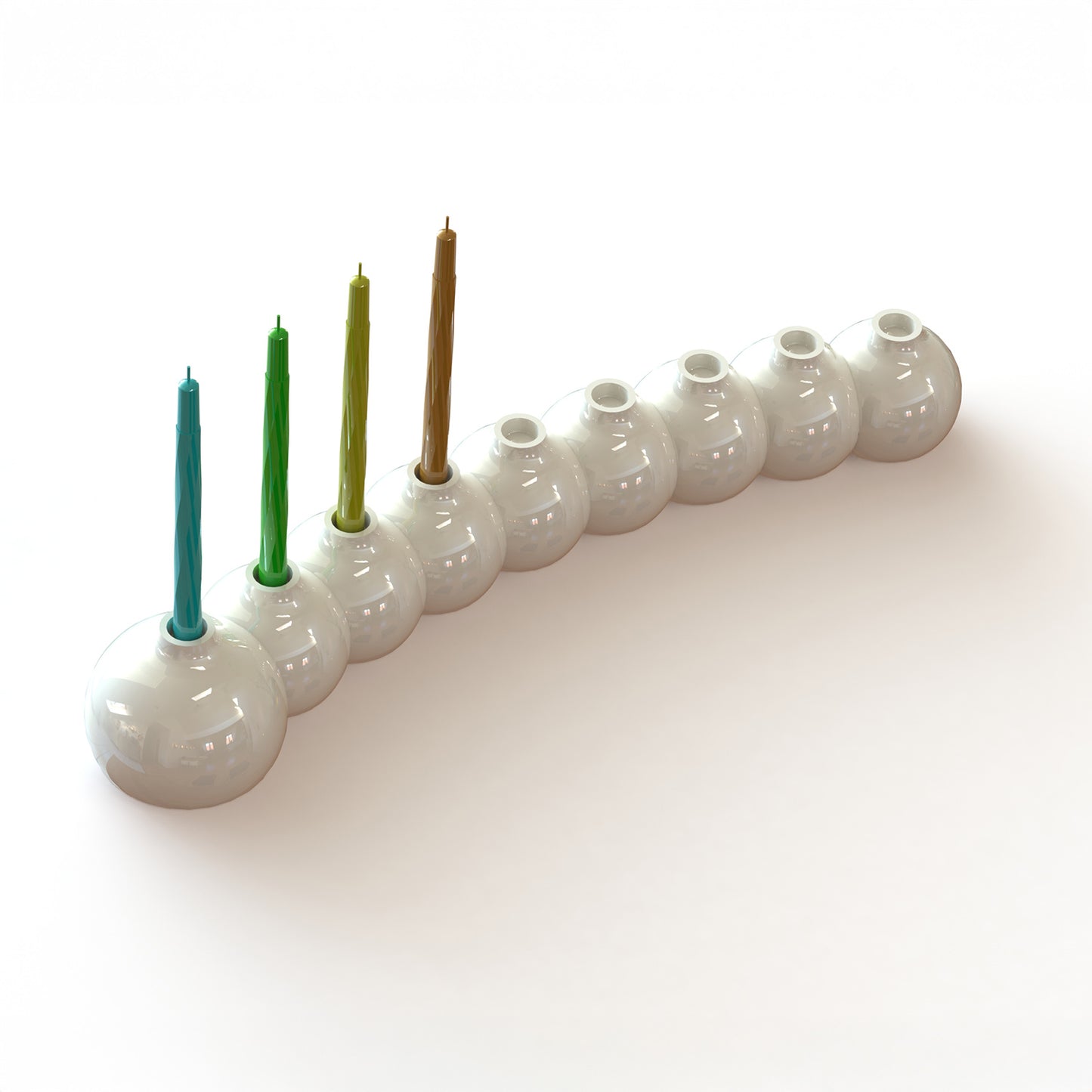 hanukkiah with tattoo sheet