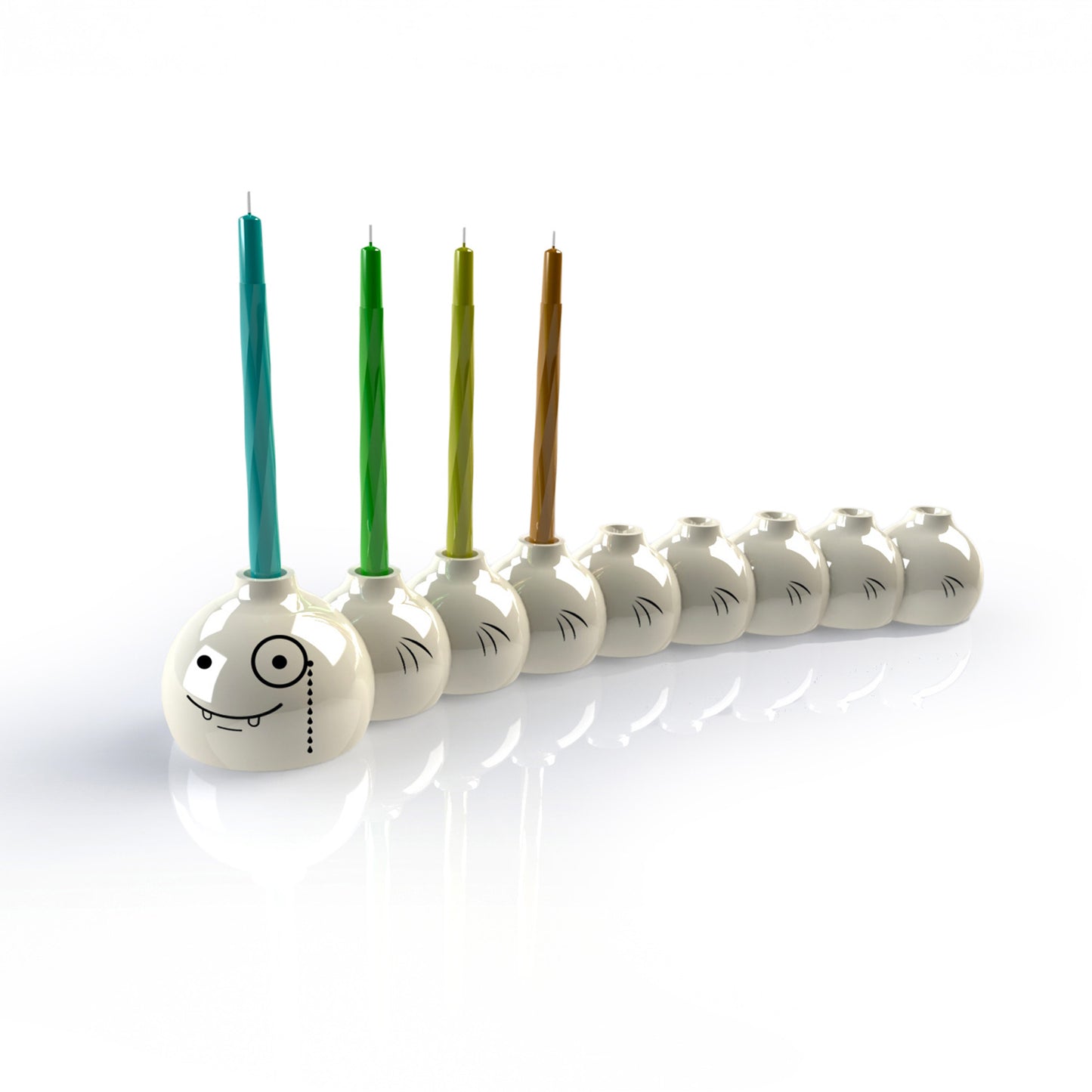 hanukkiah with tattoo sheet